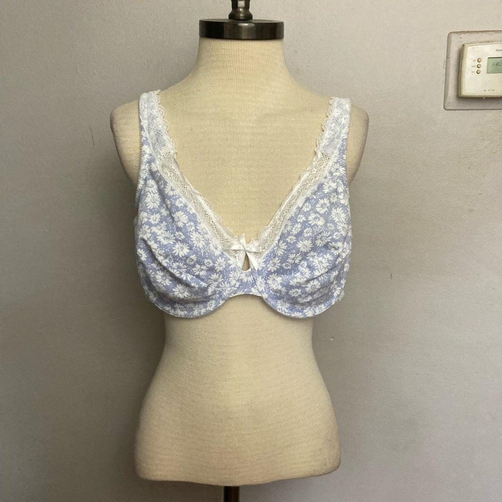 5-28 Avenue Body Cotton Bra Unlined Underwire Floral 40DD